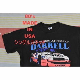 ベルバシーン(VELVA SHEEN)の80’ｓ ナスカーTシャツ t14475 USA製 シングルステッチ 綿100％(Tシャツ/カットソー(半袖/袖なし))