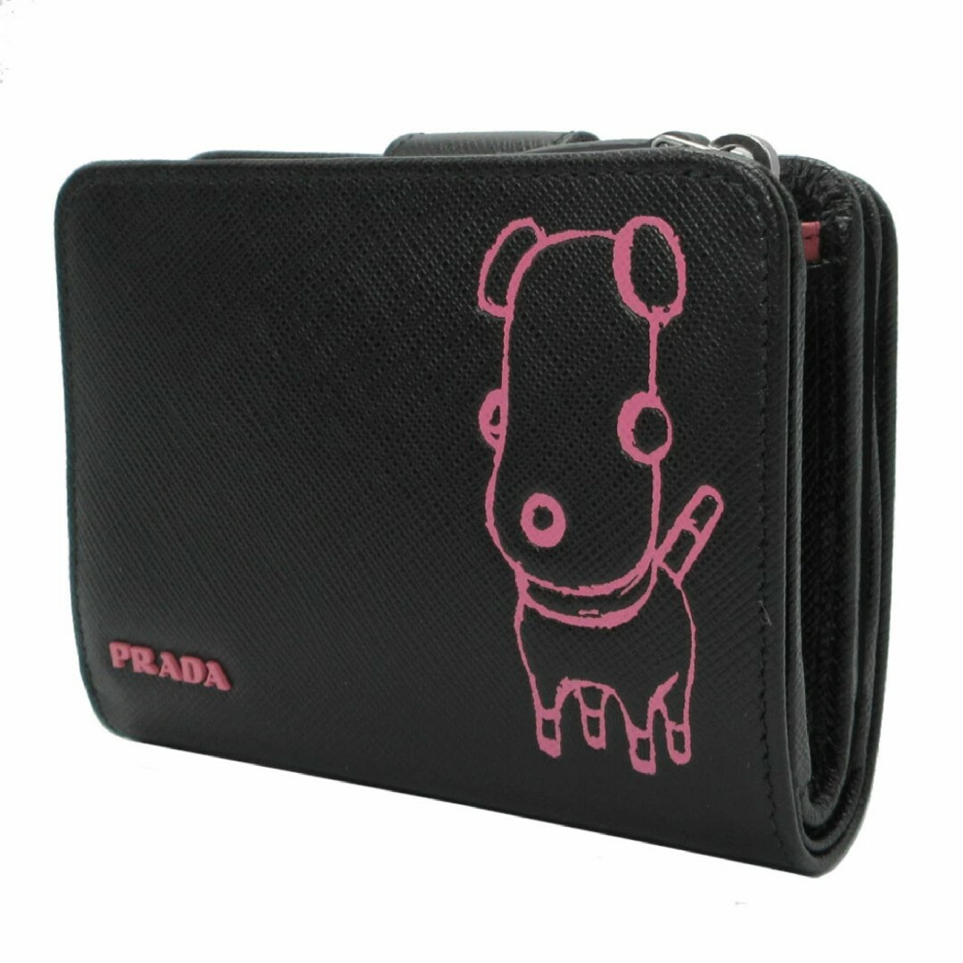 PRADA(プラダ)のPRADA 二つ折財布 1ML018 2CEV F014A ドッグイラスト レディースのファッション小物(財布)の商品写真