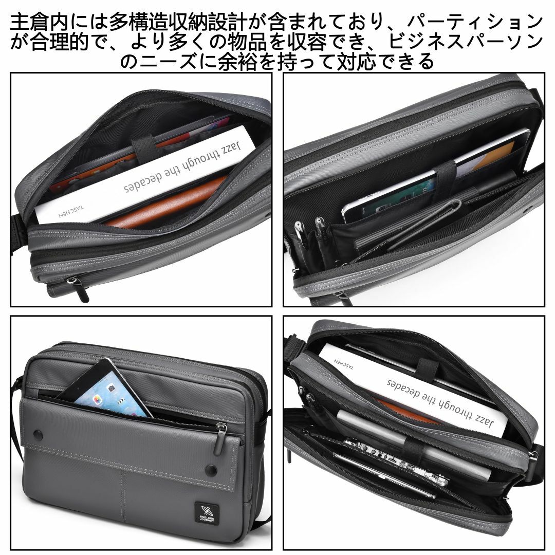【色: グレー】[FSD.WG] ショルダーバッグ メンズ 軽量 斜めがけ メッ メンズのバッグ(その他)の商品写真