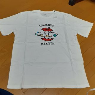 Design Tshirts Store graniph - 未使用 グラニフ　Ｔシャツ　L　リンゴ  白