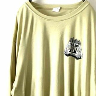 スポーツテック KNIGHTS グローブ Tシャツ XL イエロー黄色 古着(Tシャツ/カットソー(半袖/袖なし))