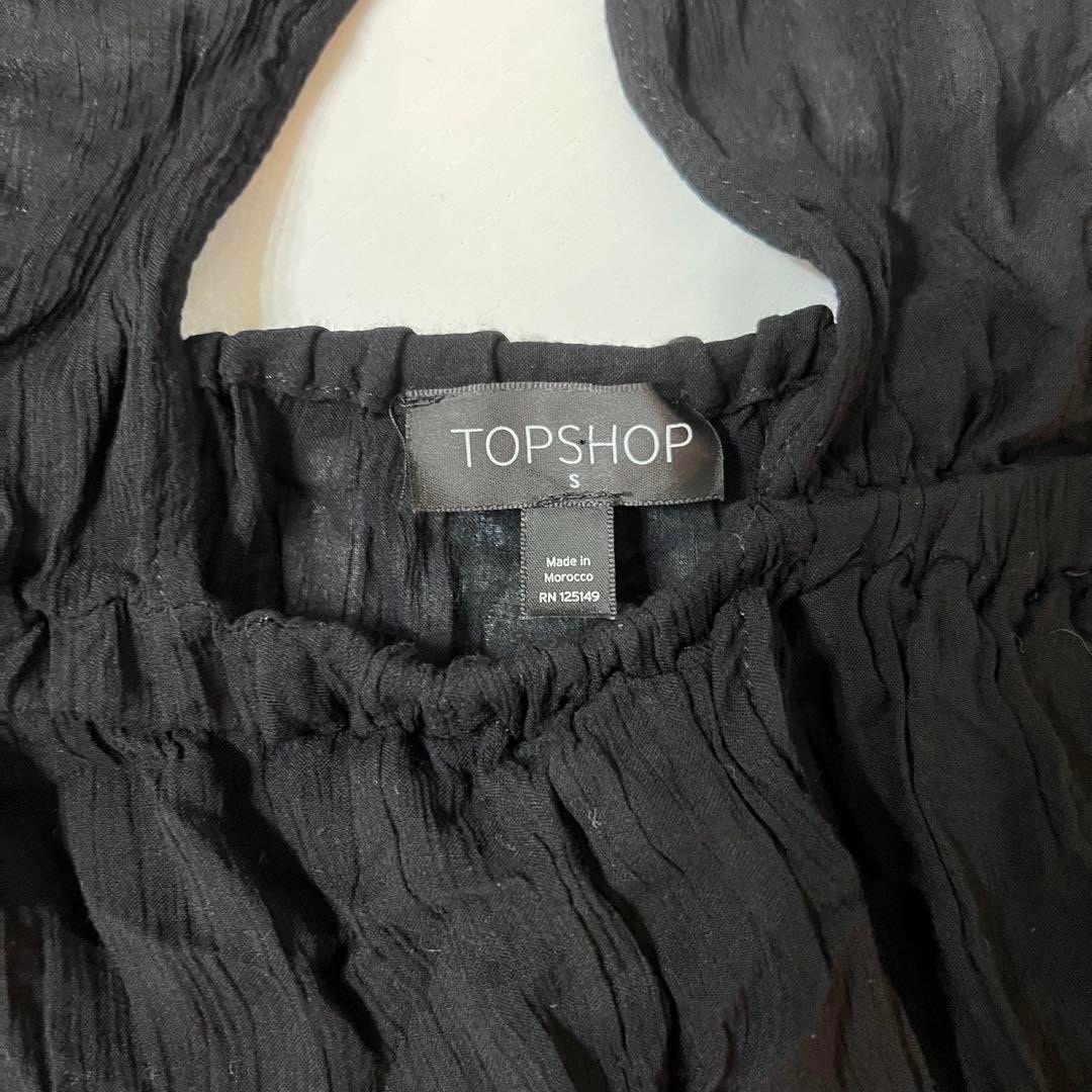 TOPSHOP(トップショップ)のTOPSHOP トップショップ　ワンピース　ノースリーブ　ブラック　黒　Sサイズ レディースのワンピース(ロングワンピース/マキシワンピース)の商品写真