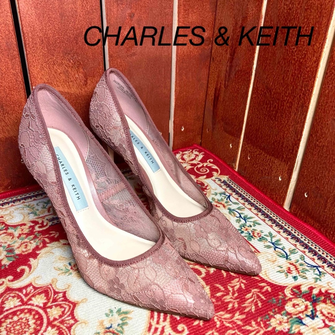 Charles and Keith(チャールズアンドキース)の[美品！] チャールズアンドキース レースパンプス ハイヒール 23cm レディースの靴/シューズ(ハイヒール/パンプス)の商品写真