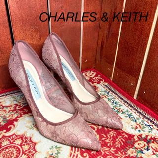 チャールズアンドキース(Charles and Keith)の[美品！] チャールズアンドキース レースパンプス ハイヒール 23cm(ハイヒール/パンプス)