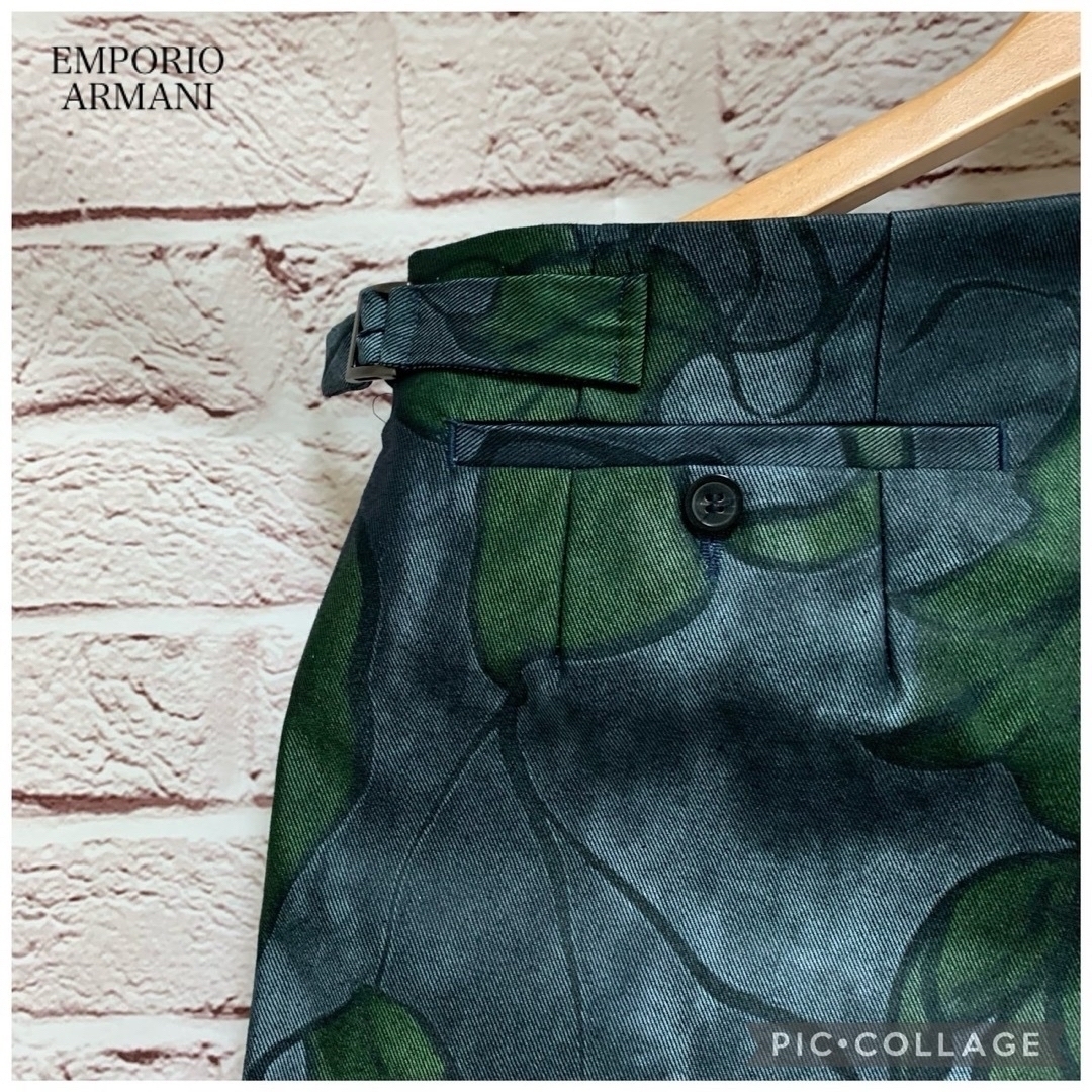 Emporio Armani(エンポリオアルマーニ)の【新品未使用XL】今季注目のボタニカル柄　エンポリオアルマーニ　パンツ メンズのパンツ(スラックス)の商品写真