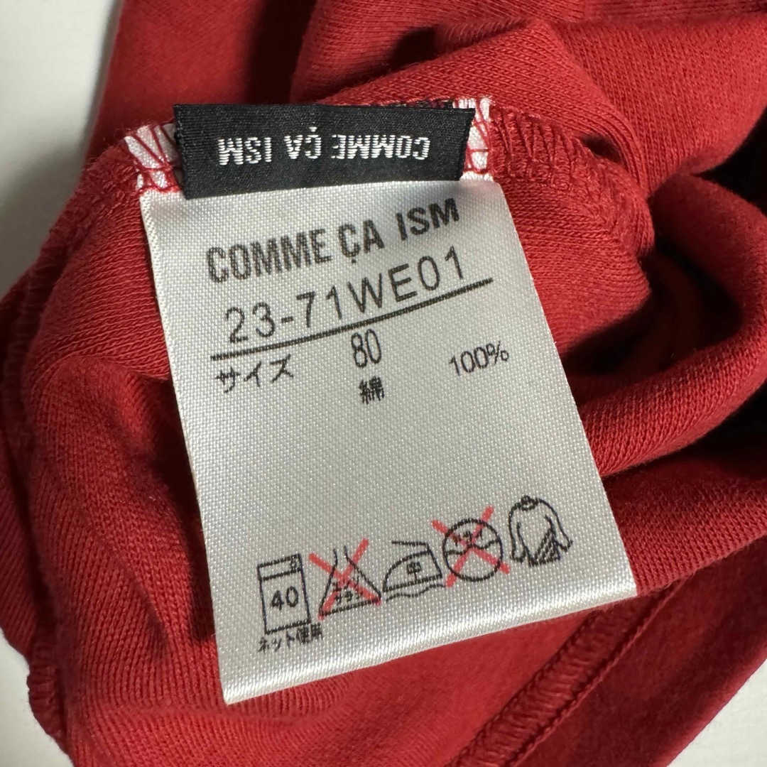 COMME CA ISM(コムサイズム)の● COMME CA ISM 赤い ワンピース 白 ソックス セット 80● キッズ/ベビー/マタニティのベビー服(~85cm)(ワンピース)の商品写真