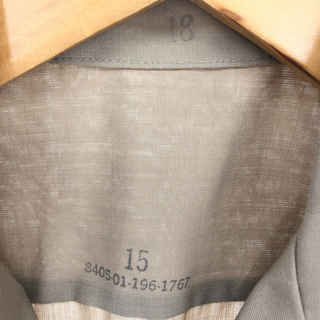 古着 80年代 米軍実品 USMC オープンカラー 半袖 ミリタリーシャツ USA製 15 メンズM ヴィンテージ /eaa448850 メンズのトップス(シャツ)の商品写真