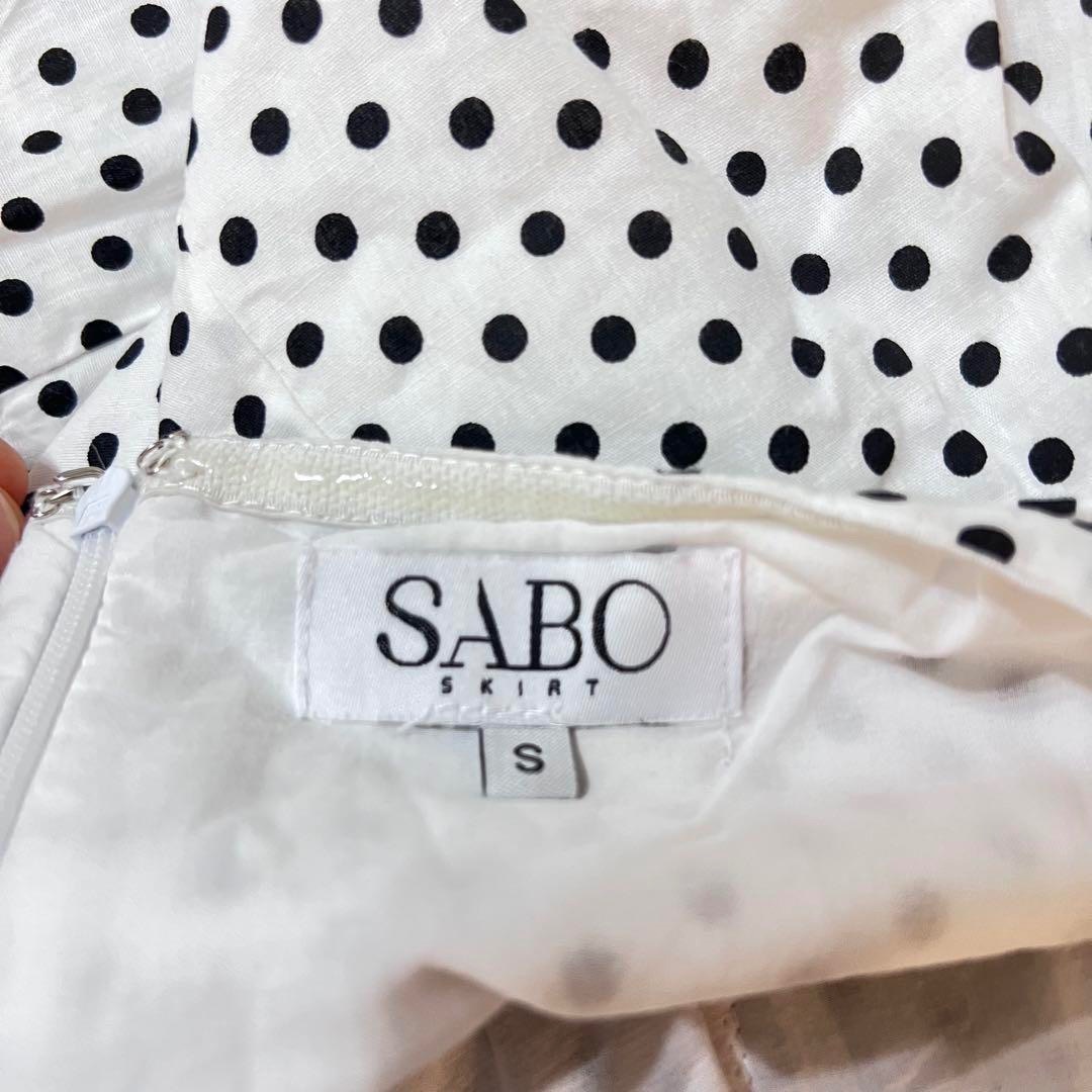 美品　sabo skirt サボスカート　ワンピース　ドット　S ノースリーブ レディースのワンピース(ミニワンピース)の商品写真