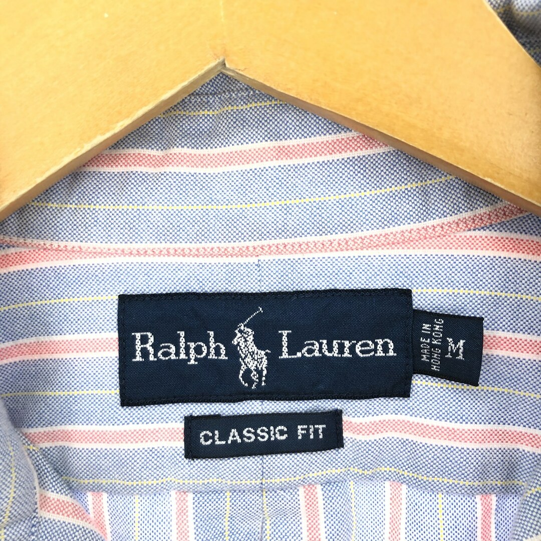 Ralph Lauren(ラルフローレン)の古着 ラルフローレン Ralph Lauren CLASSIC FIT 長袖 ボタンダウンストライプシャツ メンズM /eaa448869 メンズのトップス(シャツ)の商品写真