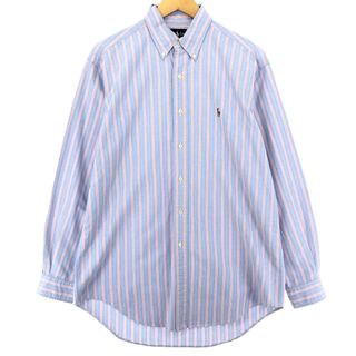 ラルフローレン(Ralph Lauren)の古着 ラルフローレン Ralph Lauren CLASSIC FIT 長袖 ボタンダウンストライプシャツ メンズM /eaa448869(シャツ)