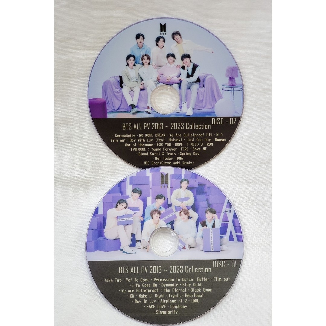 防弾少年団(BTS)(ボウダンショウネンダン)のBTS💗2013-2023 pv collection DVD 2枚 バンタン エンタメ/ホビーのCD(K-POP/アジア)の商品写真