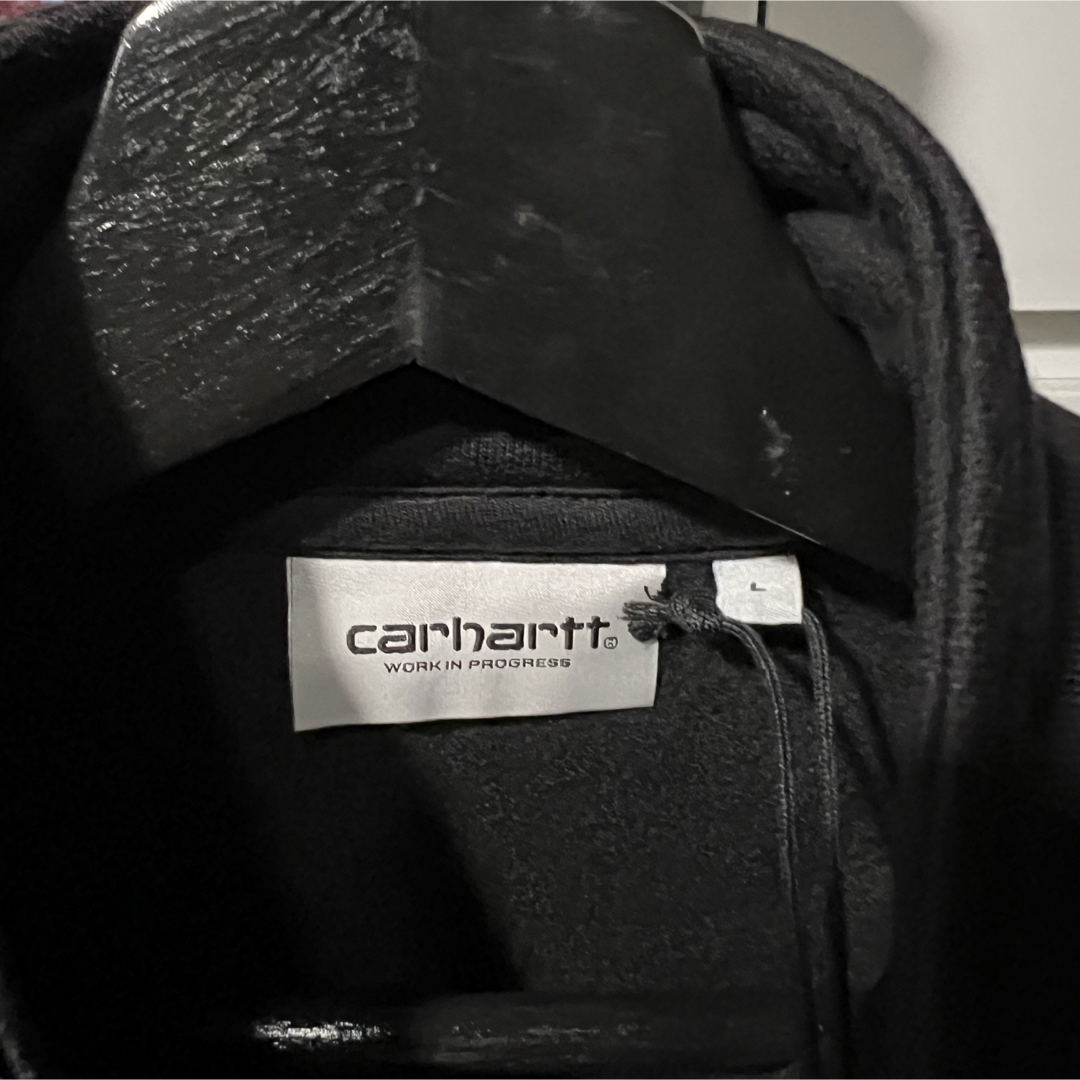 Charhartt WIP(カーハートダブリューアイピー)のcarhartt WIP ハーフジップ スウェット ブラック Lサイズ メンズのトップス(スウェット)の商品写真