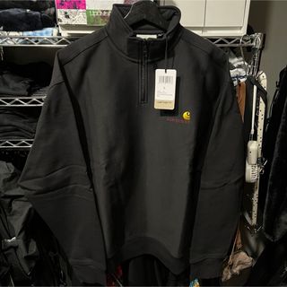 カーハートダブリューアイピー(Charhartt WIP)のcarhartt WIP ハーフジップ スウェット ブラック Lサイズ(スウェット)