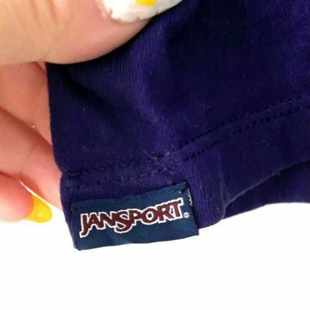 JANSPORT(ジャンスポーツ)のジャンスポーツCARLOWUNIVERSITYカレッジTシャツXLパープル紫古着 メンズのトップス(Tシャツ/カットソー(半袖/袖なし))の商品写真