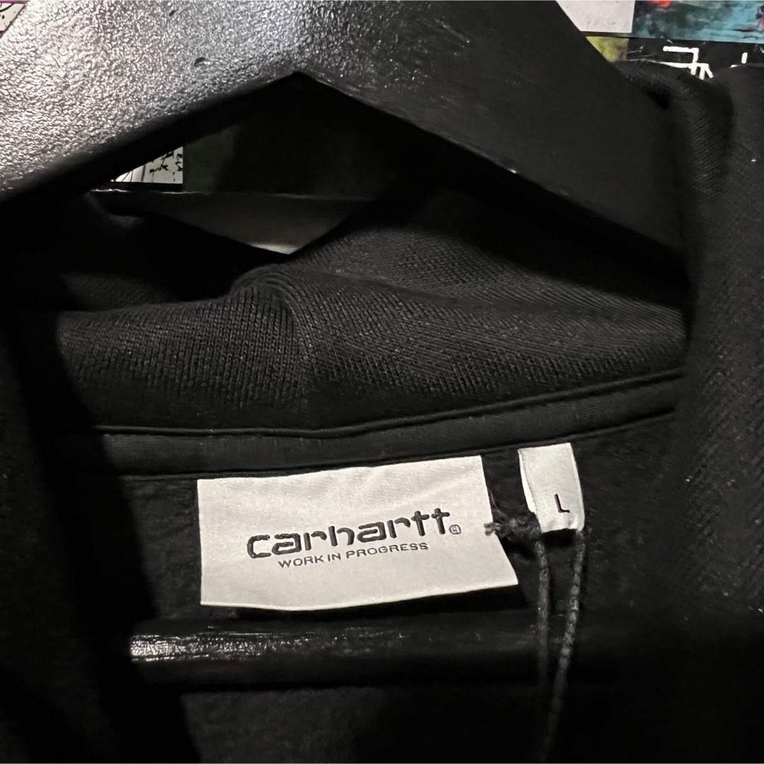 Charhartt WIP(カーハートダブリューアイピー)のcarhartt WIP カーハート スウェット パーカー ブラック Lサイズ メンズのトップス(パーカー)の商品写真