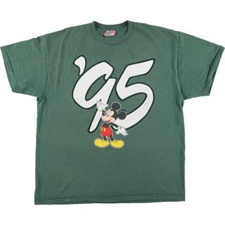 古着 90年代 DISNEY DESIGNS MICKEY MOUSE ミッキーマウス キャラクタープリントTシャツ USA製 メンズXL ヴィンテージ /eaa447136(Tシャツ/カットソー(半袖/袖なし))