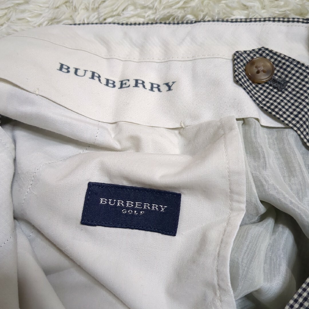 BURBERRY(バーバリー)のバーバリーゴルフ　ギンガムチェックスラックス　日本製　三陽商会 スポーツ/アウトドアのゴルフ(ウエア)の商品写真