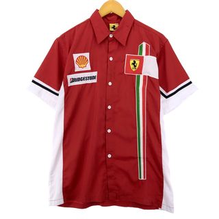 古着 Ferrari フェラーリ 半袖 レーシングシャツ メンズL /eaa448846(シャツ)