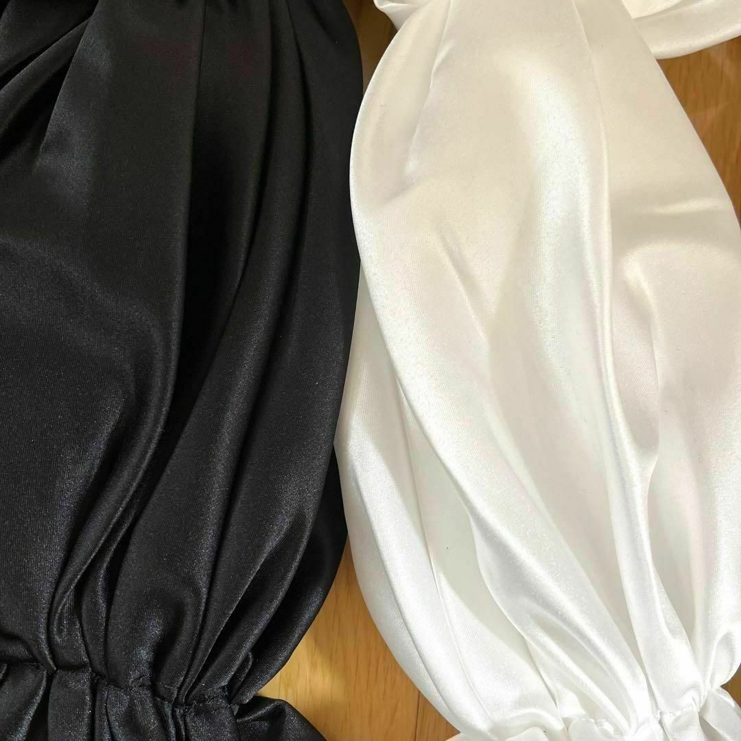つけ袖ウエディングパフスリーブゴム二の腕カバーチューリップアームカバー結婚式綺麗 レディースのフォーマル/ドレス(ウェディングドレス)の商品写真