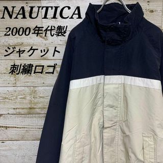 ノーティカ(NAUTICA)の【w54】USA古着ノーティカ00s刺繍ロゴナイロンジャケットブルゾンフルジップ(ナイロンジャケット)