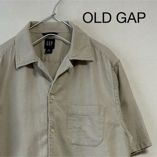 GAP - 古着 90s 00s OLD GAP 半袖 オープンカラーシャツ カーキ