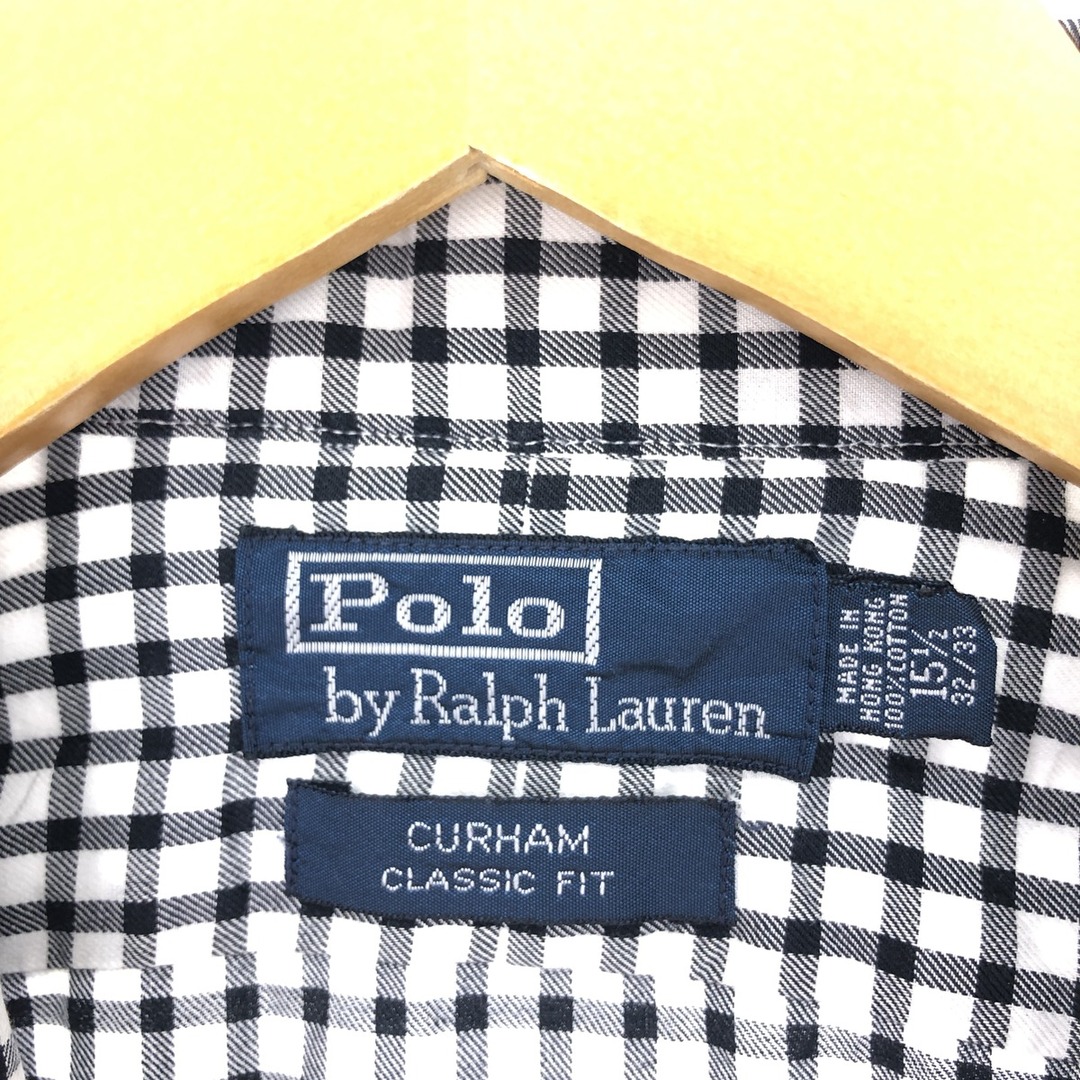 Ralph Lauren(ラルフローレン)の古着 ラルフローレン Ralph Lauren POLO by Ralph Lauren CURHAM CLASSIC FIT ワイドカラー 長袖 コットンチェックシャツ メンズM /eaa448252 メンズのトップス(シャツ)の商品写真