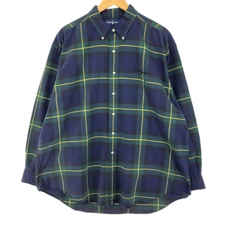 ラルフローレン(Ralph Lauren)の古着 ラルフローレン Ralph Lauren BIG SHIRT 長袖 ボタンダウンチェックシャツ メンズXL /eaa448254(シャツ)