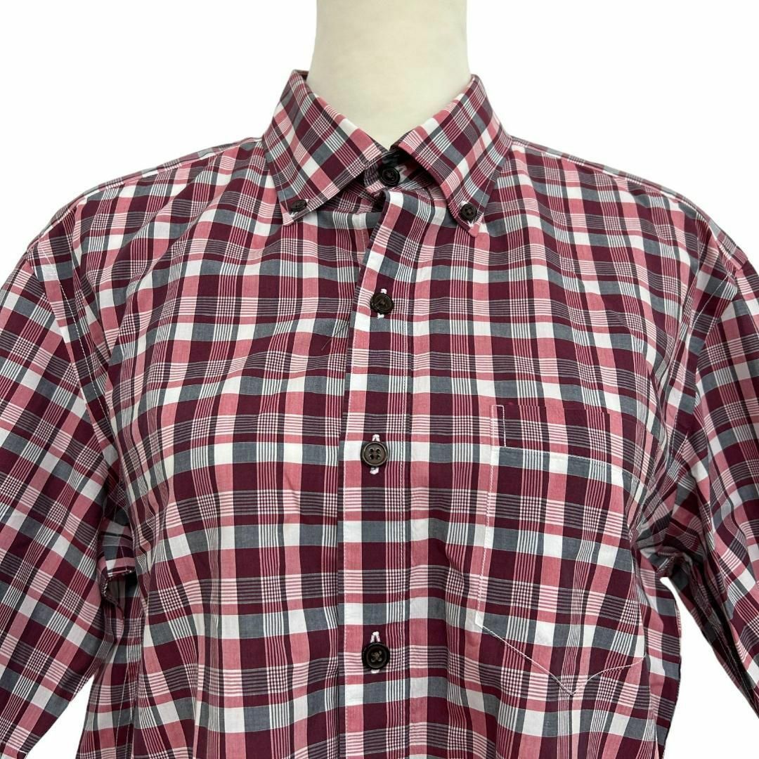 D’URBAN(ダーバン)の美品 ダーバン メンズ トップス シャツ 半袖 レッド チェック LL メンズのトップス(シャツ)の商品写真