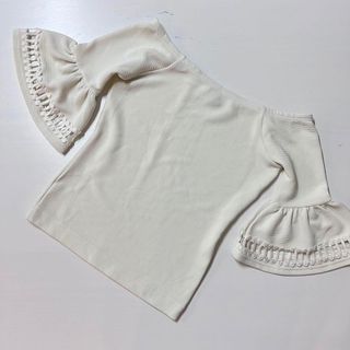 Miss Selfridge ミス・セルフリッジ トップス　半袖　ホワイト XS(カットソー(半袖/袖なし))