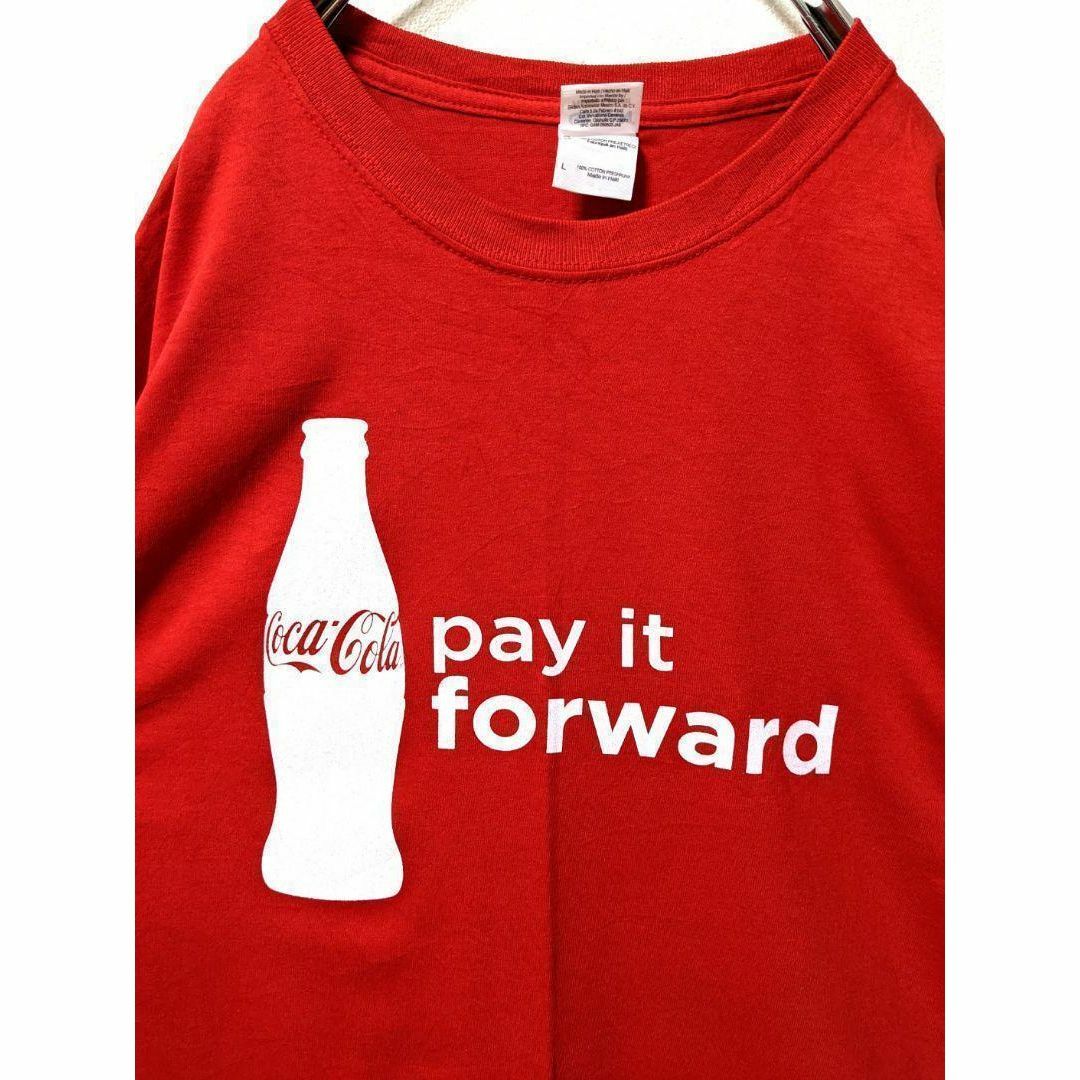 ギルダン コカコーラ 英字 ロゴ Tシャツ レッド 赤色 L 古着 メンズのトップス(Tシャツ/カットソー(半袖/袖なし))の商品写真