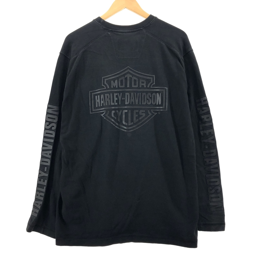 Harley Davidson(ハーレーダビッドソン)の古着 ハーレーダビッドソン Harley-Davidson バックプリント ロングTシャツ ロンT メンズXL /eaa399897 メンズのトップス(Tシャツ/カットソー(半袖/袖なし))の商品写真