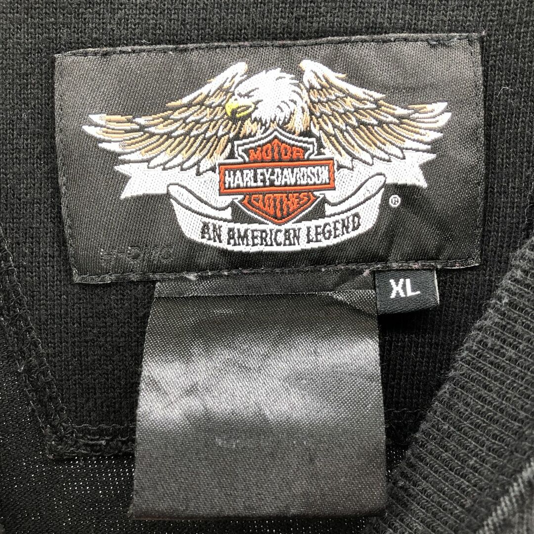 Harley Davidson(ハーレーダビッドソン)の古着 ハーレーダビッドソン Harley-Davidson バックプリント ロングTシャツ ロンT メンズXL /eaa399897 メンズのトップス(Tシャツ/カットソー(半袖/袖なし))の商品写真