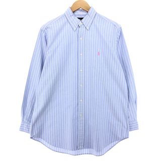 ラルフローレン(Ralph Lauren)の古着 ラルフローレン Ralph Lauren CLASSIC FIT 長袖 ボタンダウンストライプシャツ メンズL /eaa448246(シャツ)