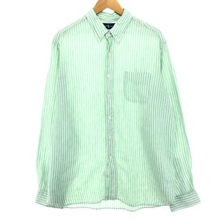 ラルフローレン(Ralph Lauren)の古着 ラルフローレン Ralph Lauren 長袖 リネン ボタンダウンシャツ メンズXL /eaa448884(シャツ)