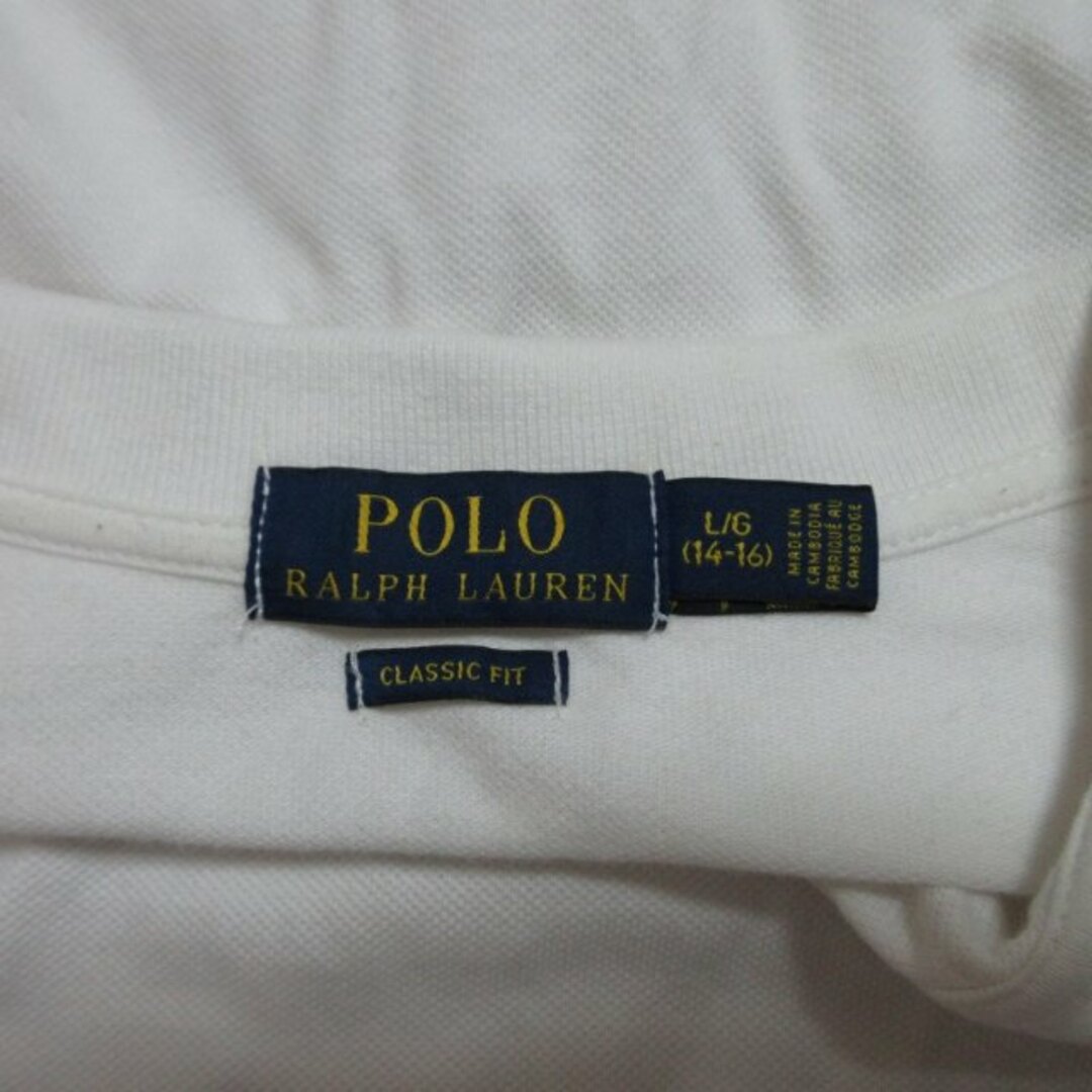 POLO RALPH LAUREN(ポロラルフローレン)のポロ ラルフローレン  ポロシャツ カットソー 刺繍 白 L ■GY14 メンズのトップス(ポロシャツ)の商品写真