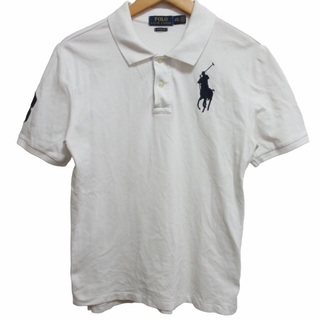 ポロラルフローレン(POLO RALPH LAUREN)のポロ ラルフローレン  ポロシャツ カットソー 刺繍 白 L ■GY14(ポロシャツ)