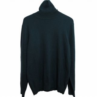 ユニクロ(UNIQLO)のユニクロ UNIQLO カシミヤ ハイネック セーター ニット 長袖 緑 XL (ニット/セーター)