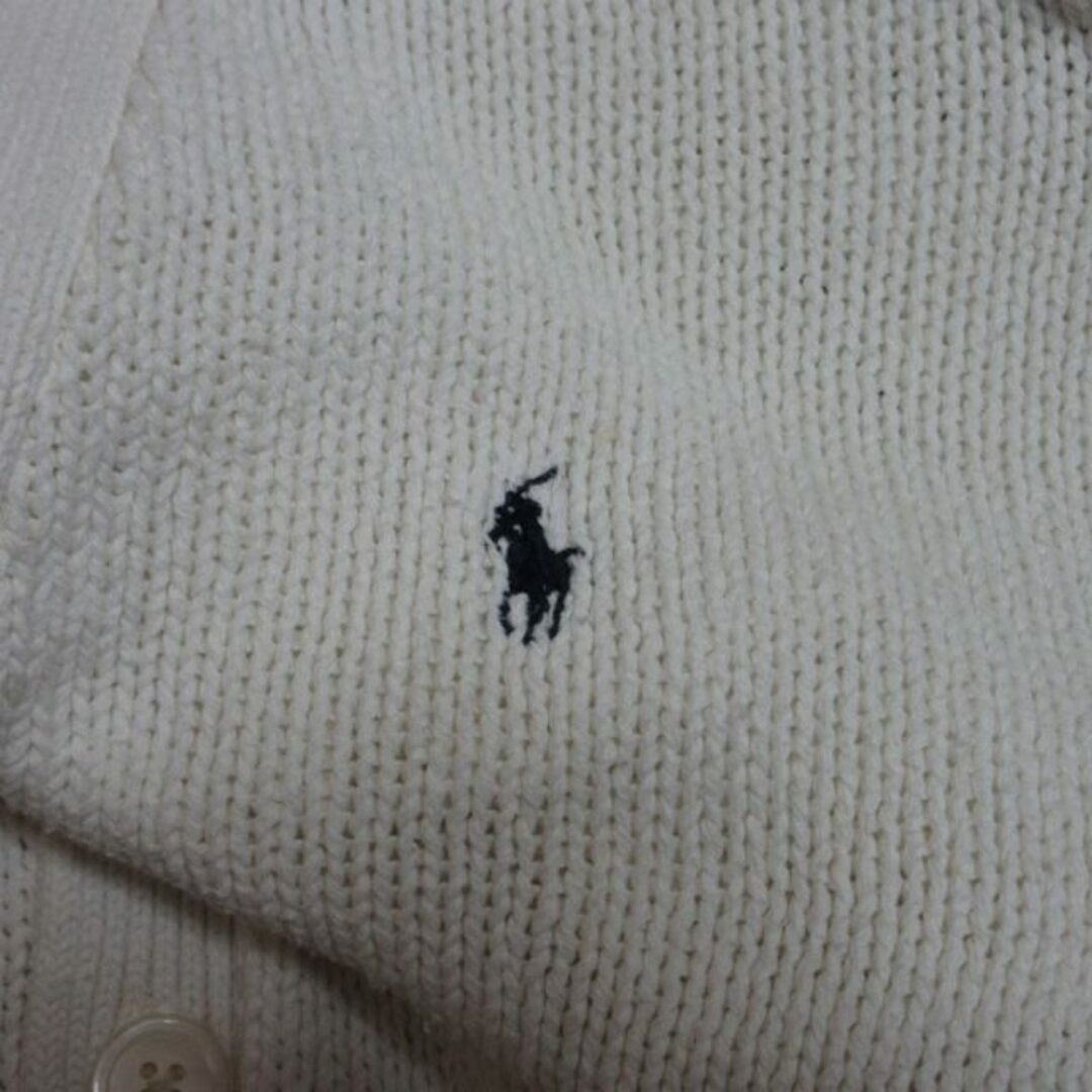 POLO RALPH LAUREN(ポロラルフローレン)のポロ バイ ラルフローレン カーディガン ニット  白  M ☆AA★ メンズのトップス(カーディガン)の商品写真