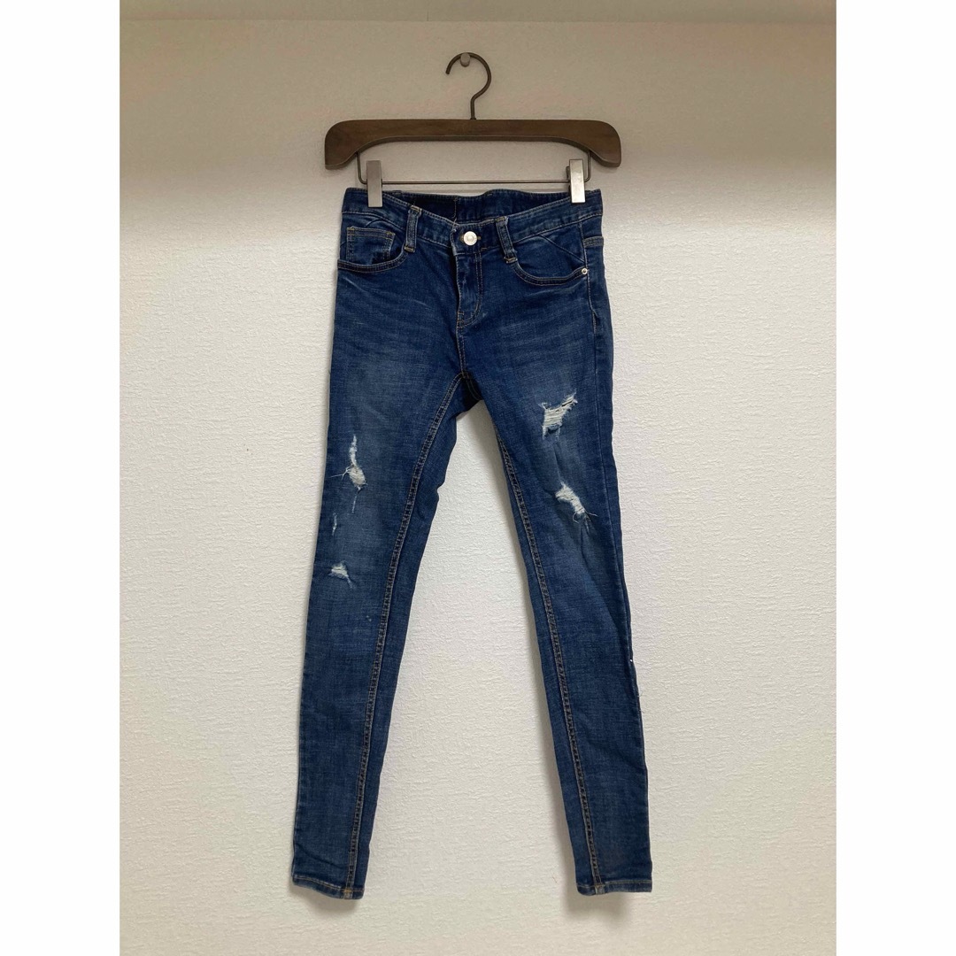 【chuu】-5kgジーンズ　ダメージデニム レディースのパンツ(デニム/ジーンズ)の商品写真