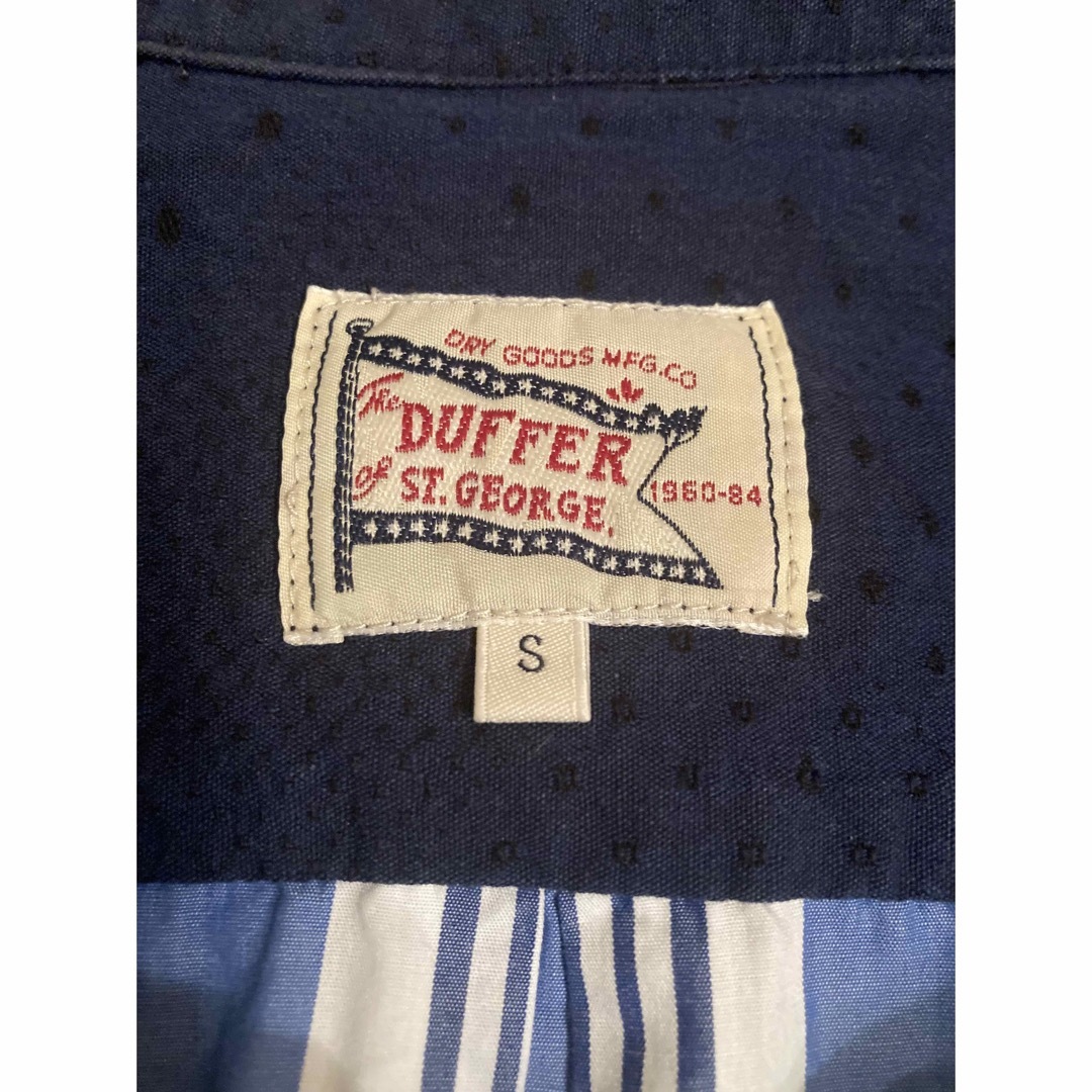 The DUFFER of ST.GEORGE(ザダファーオブセントジョージ)の【定価13,200円】ドット柄 スタンドカラー リブ袖シャツ　S メンズのトップス(シャツ)の商品写真