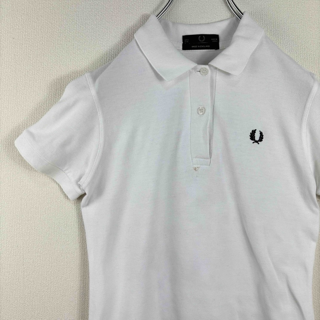 FRED PERRY(フレッドペリー)のフレッドペリー　ポロシャツ　レディース　G3 白　uk8 S EUR36 レディースのトップス(ポロシャツ)の商品写真