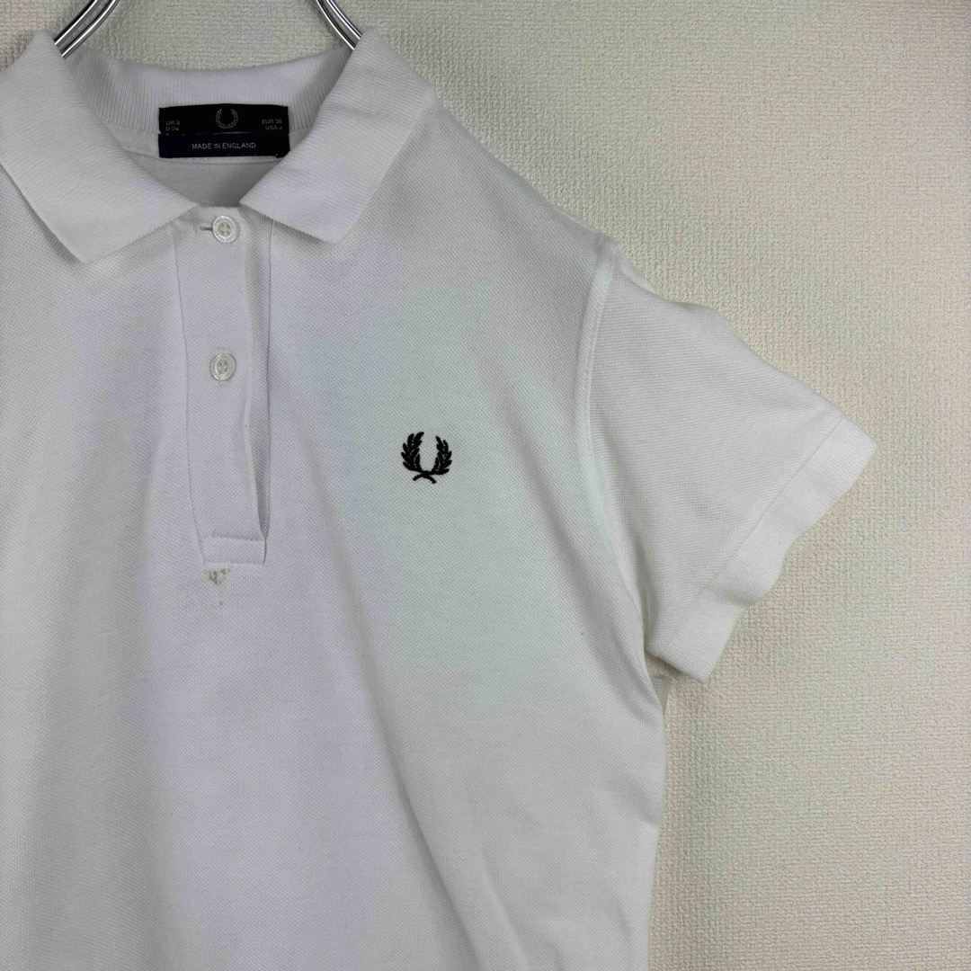 FRED PERRY(フレッドペリー)のフレッドペリー　ポロシャツ　レディース　G3 白　uk8 S EUR36 レディースのトップス(ポロシャツ)の商品写真