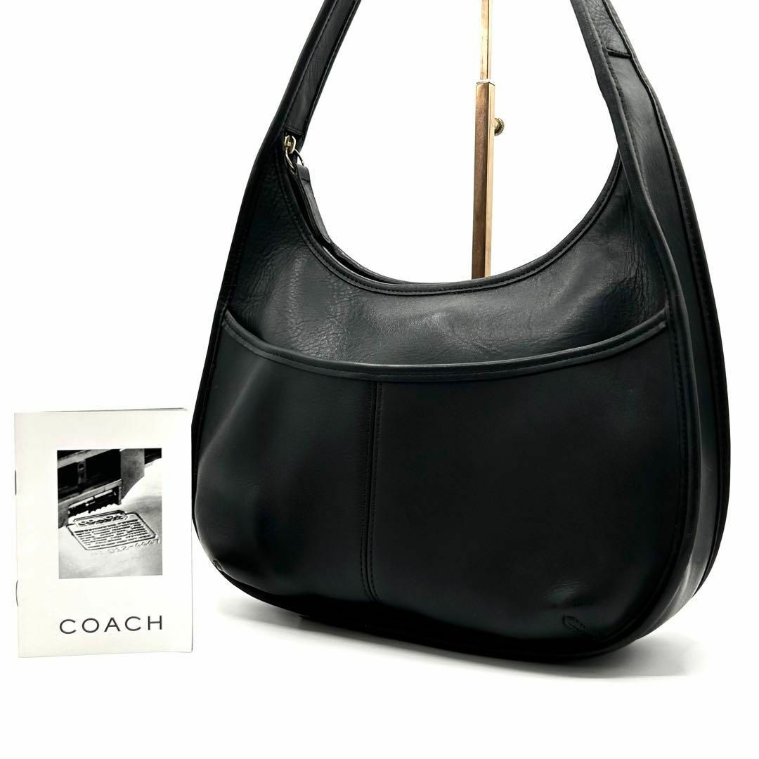 COACH(コーチ)のX535【美品】オールドコーチ／エルゴ　ワンショルダー・ハンドバッグ　レザー　黒 レディースのバッグ(ショルダーバッグ)の商品写真