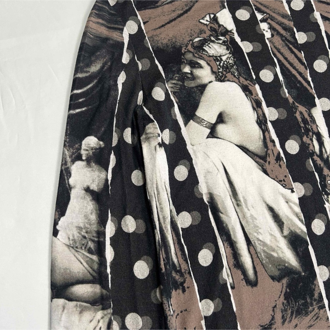 Jean-Paul GAULTIER(ジャンポールゴルチエ)のジャンポールゴルチエ 長袖カットソー 人物フォトプリント ドット切替 メンズのトップス(Tシャツ/カットソー(七分/長袖))の商品写真