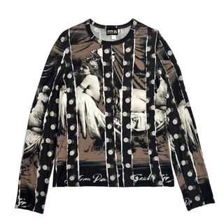 ジャンポールゴルチエ(Jean-Paul GAULTIER)のジャンポールゴルチエ 長袖カットソー 人物フォトプリント ドット切替(Tシャツ/カットソー(七分/長袖))