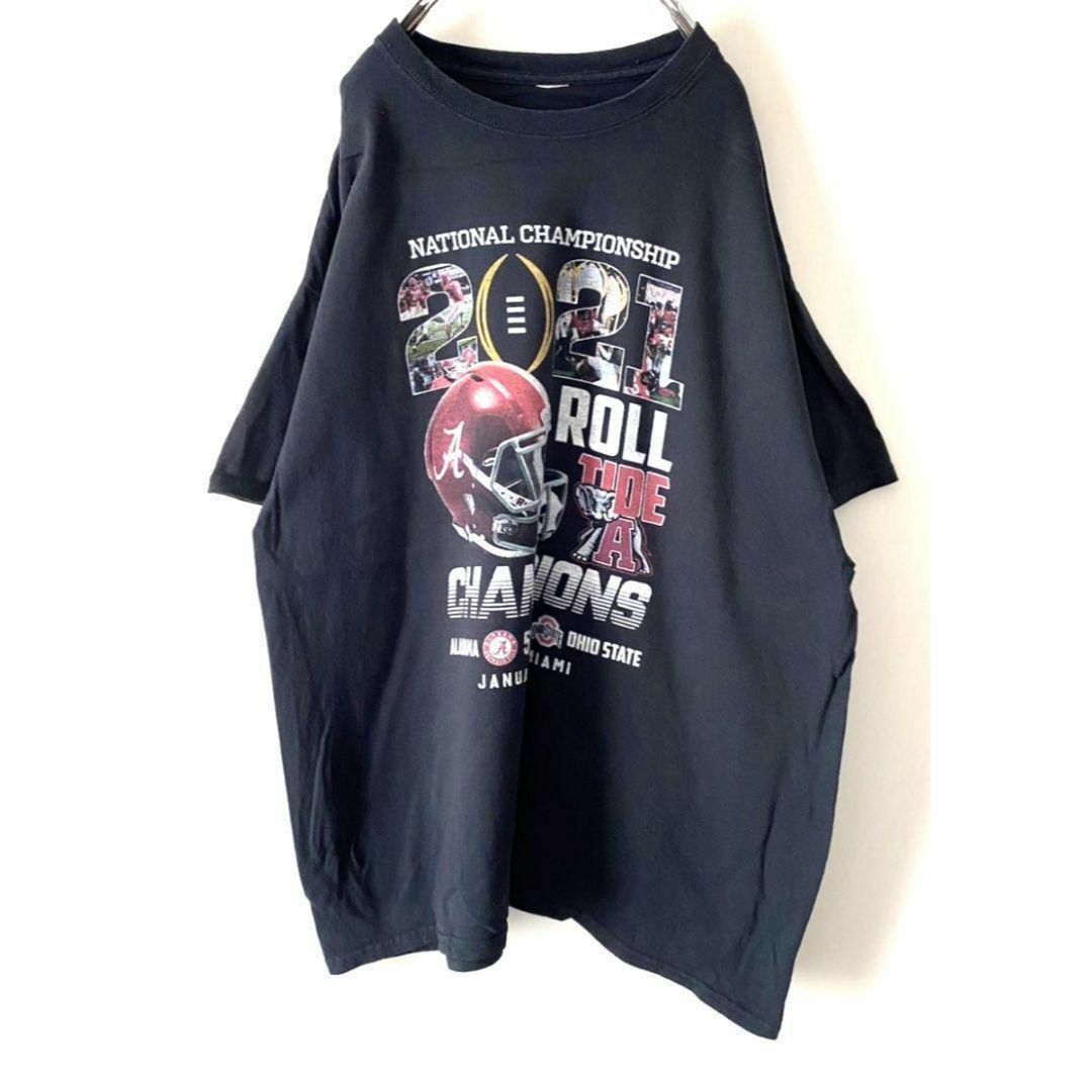 ナショナル チャンピオンシップ ROLL Tシャツ ブラック 黒 古着 メンズのトップス(Tシャツ/カットソー(半袖/袖なし))の商品写真