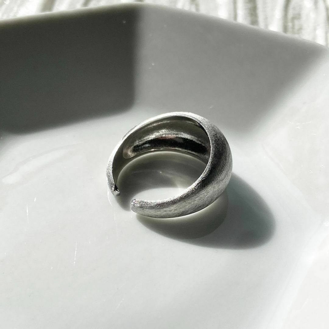 Silver　Ring　mat　open　ring　シルバーリング レディースのアクセサリー(リング(指輪))の商品写真