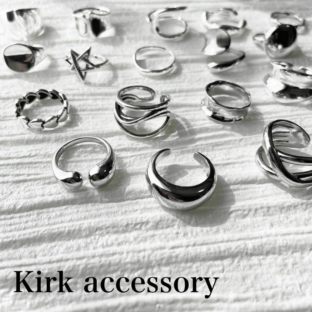Silver　Ring　mat　open　ring　シルバーリング レディースのアクセサリー(リング(指輪))の商品写真