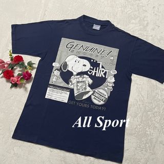 All Sport ♡USA製 スヌーピープリントTシャツ USAのL 即発送(Tシャツ/カットソー(半袖/袖なし))