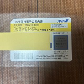 エーエヌエー(ゼンニッポンクウユ)(ANA(全日本空輸))のANA株主優待券(航空券)